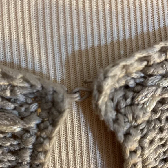 Ruby Rd. Khaki Cardigan n ribbon sweater - Picture 3 of 10